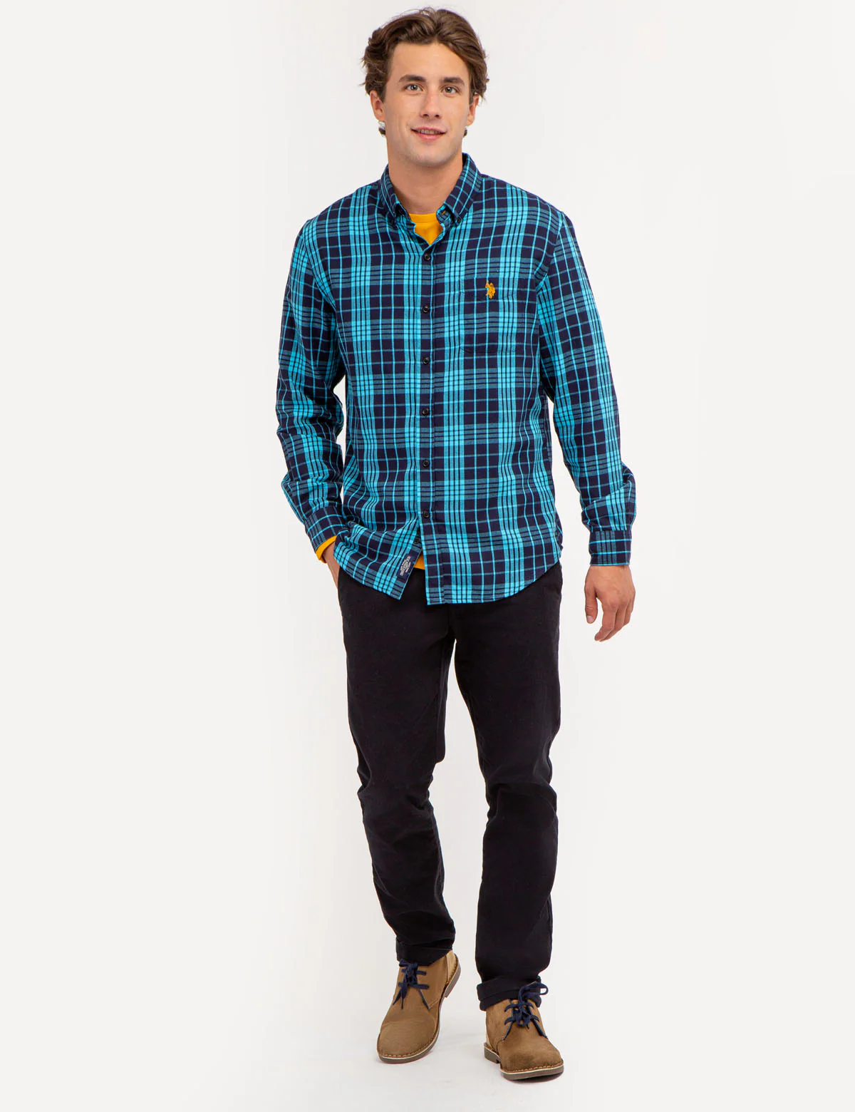 PEACHED TWILL YARN DYE PLAID SHIRT - Image 2