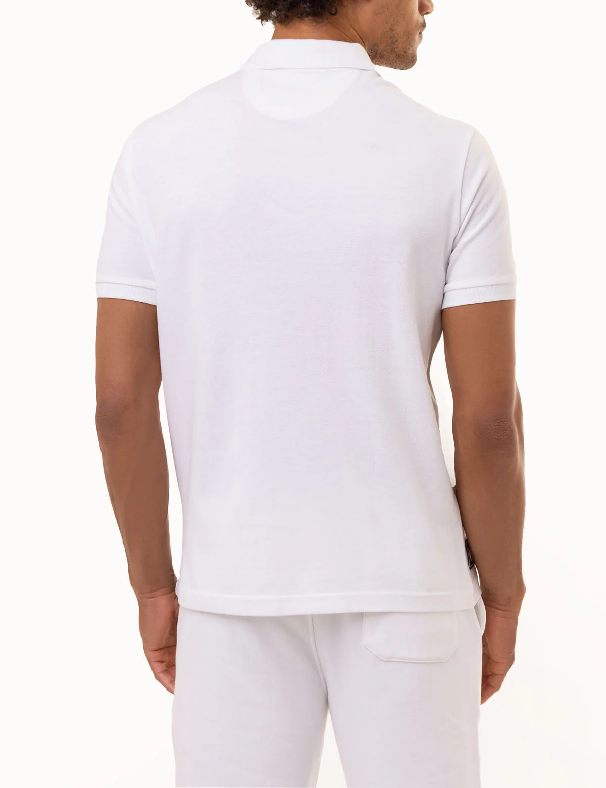 PIECED DIAGONAL SASH PIQUE POLO SHIRT - Image 2