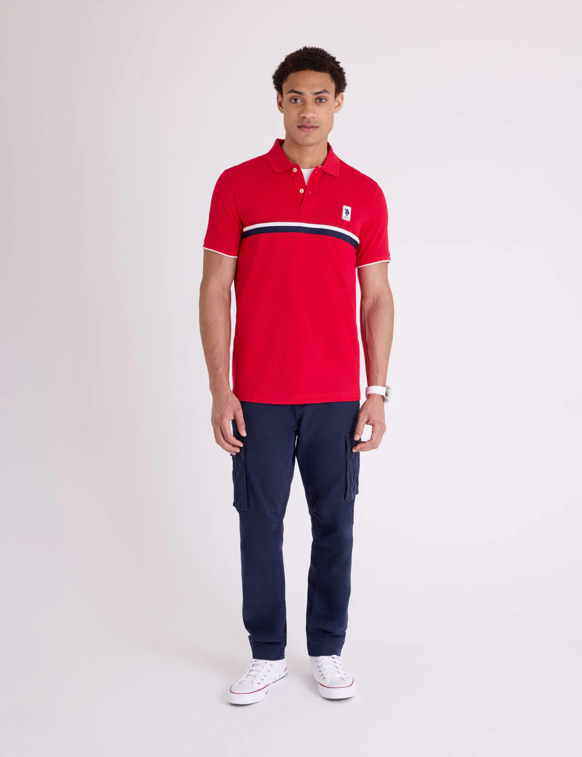 PIECED SIGNATURE STRIPE PIQUE POLO SHIRT - Image 11