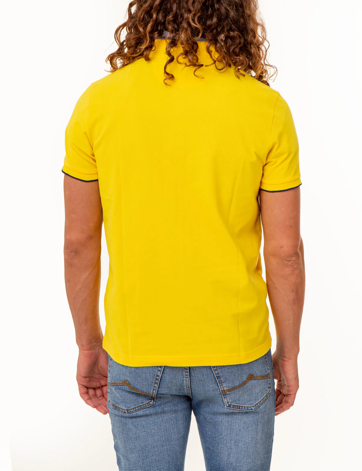 PIECED SIGNATURE STRIPE PIQUE POLO SHIRT - Image 3