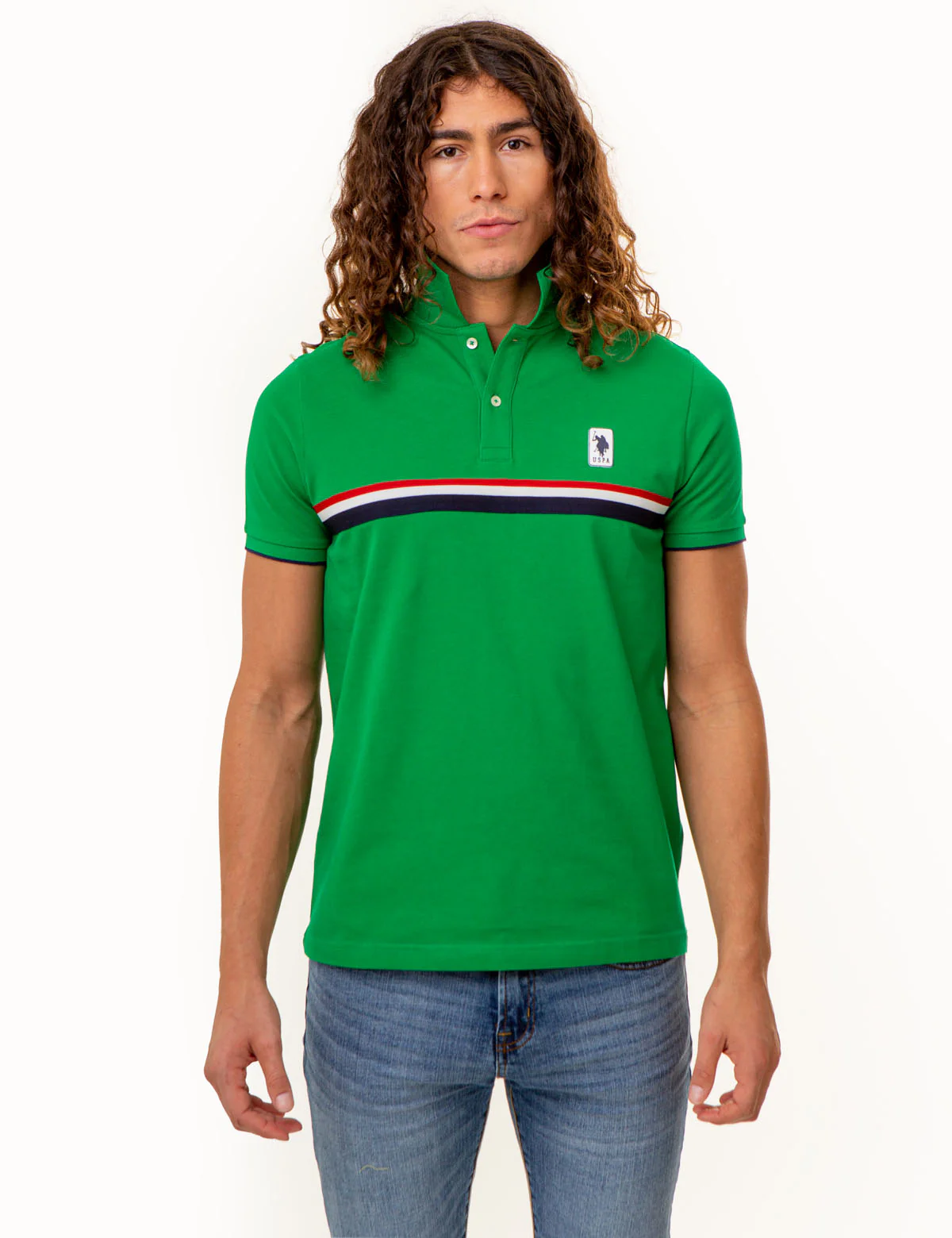 PIECED SIGNATURE STRIPE PIQUE POLO SHIRT - Image 5