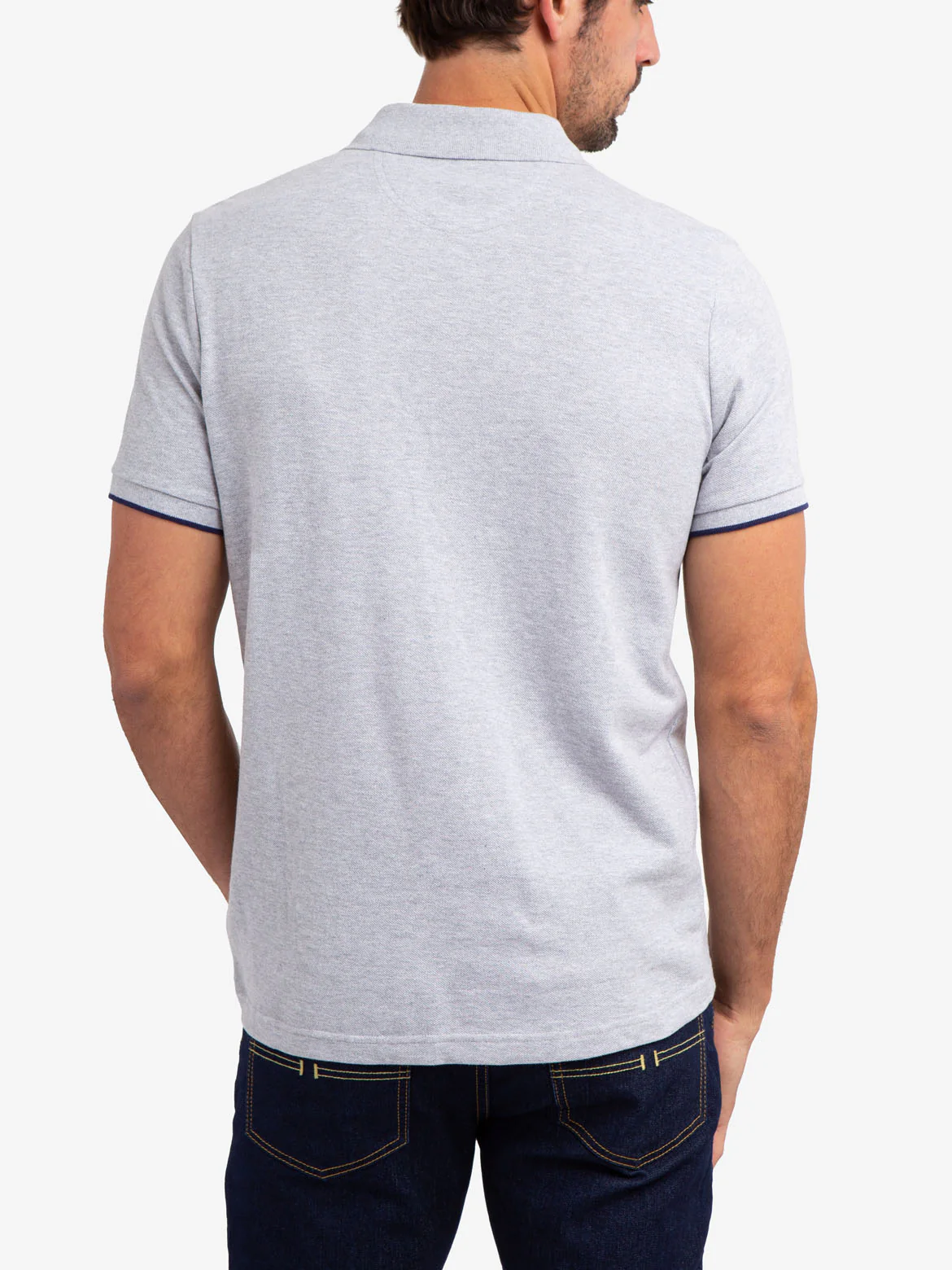 PIECED SIGNATURE STRIPE PIQUE POLO SHIRT - Image 21