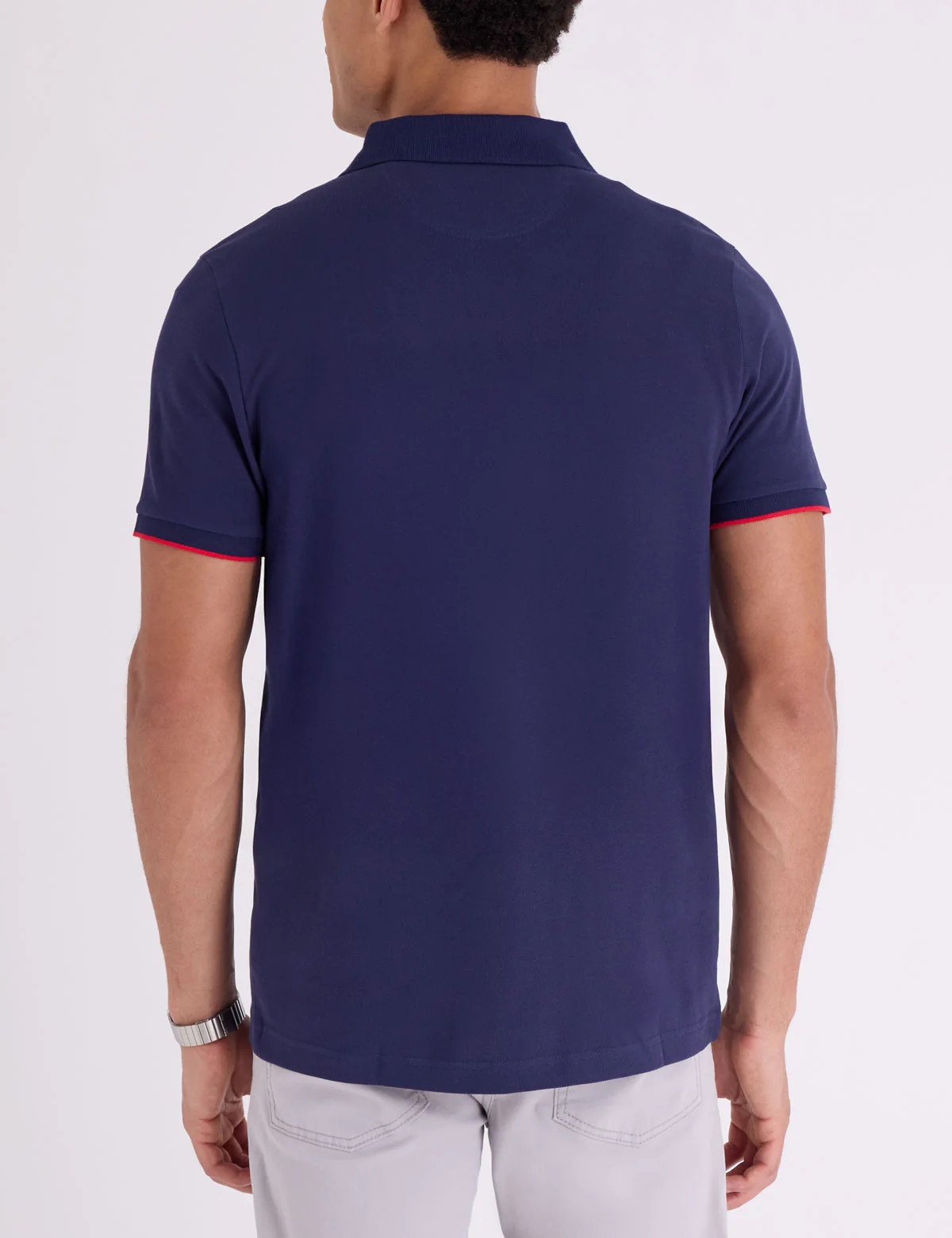 PIECED SIGNATURE STRIPE PIQUE POLO SHIRT - Image 4
