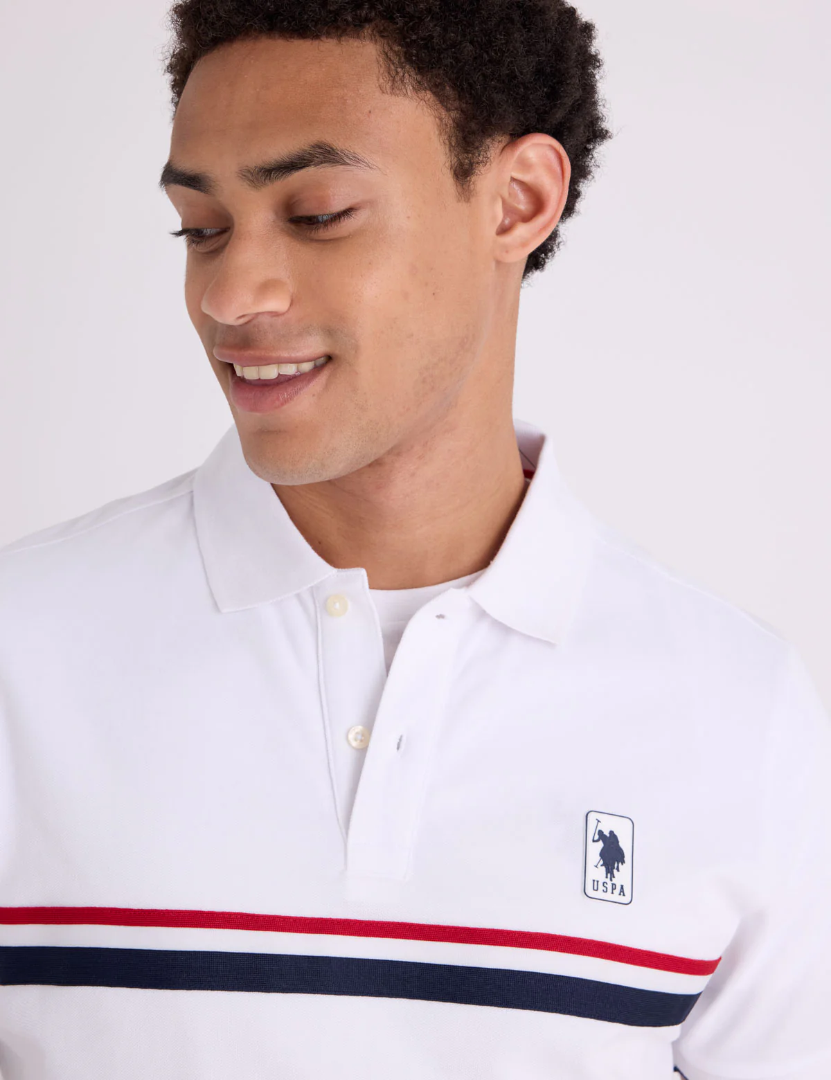 PIECED SIGNATURE STRIPE PIQUE POLO SHIRT - Image 6