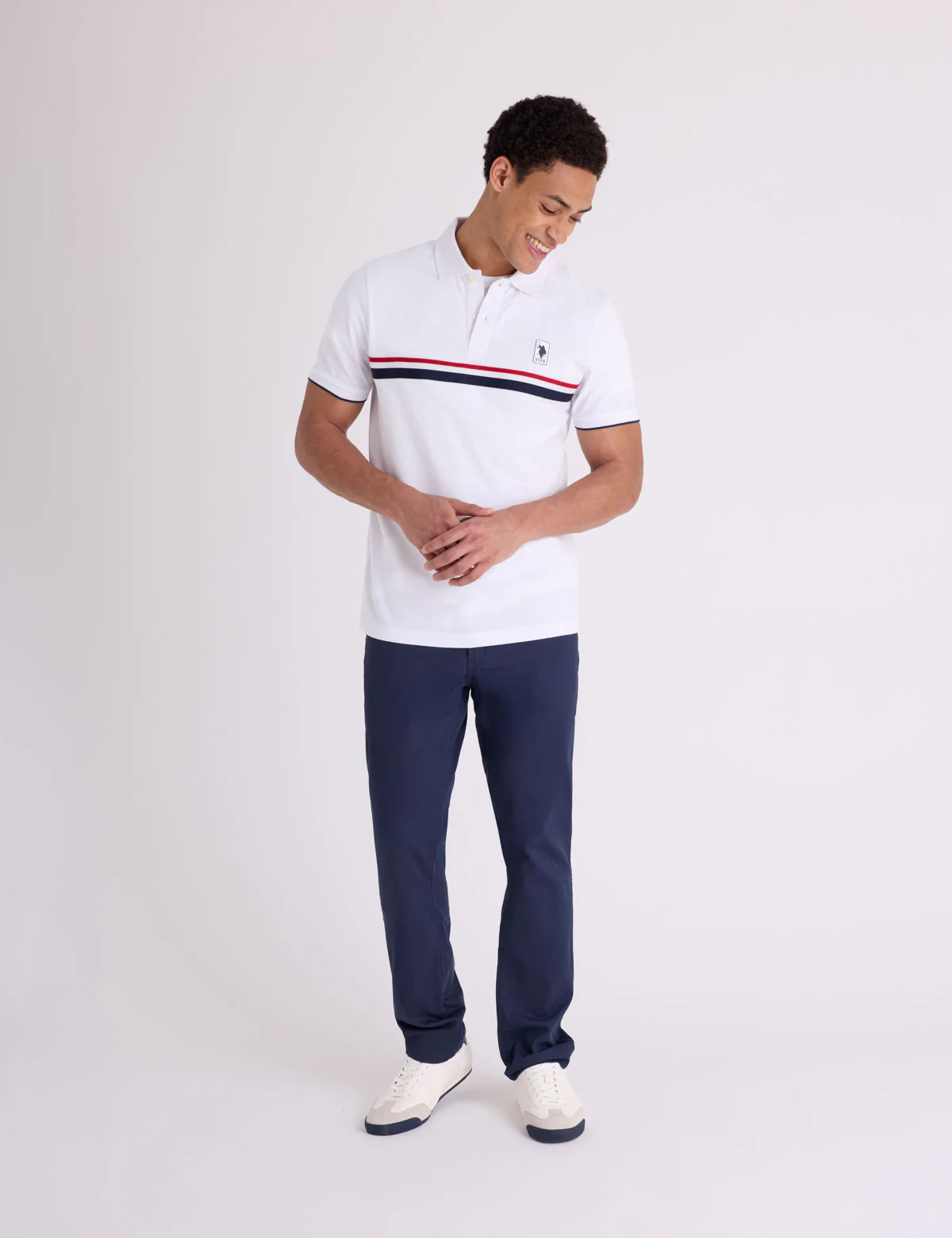 PIECED SIGNATURE STRIPE PIQUE POLO SHIRT - Image 7
