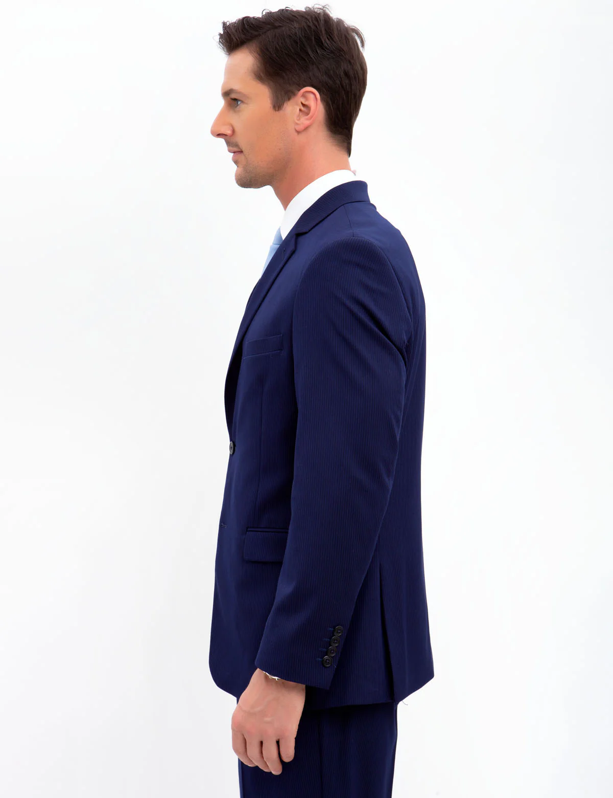 Pinstripe Suit Jacket - Image 3