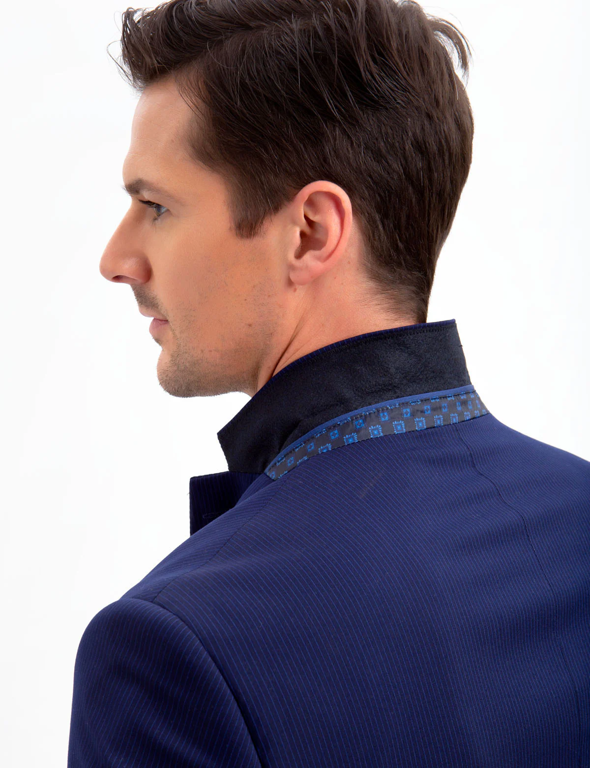Pinstripe Suit Jacket - Image 5