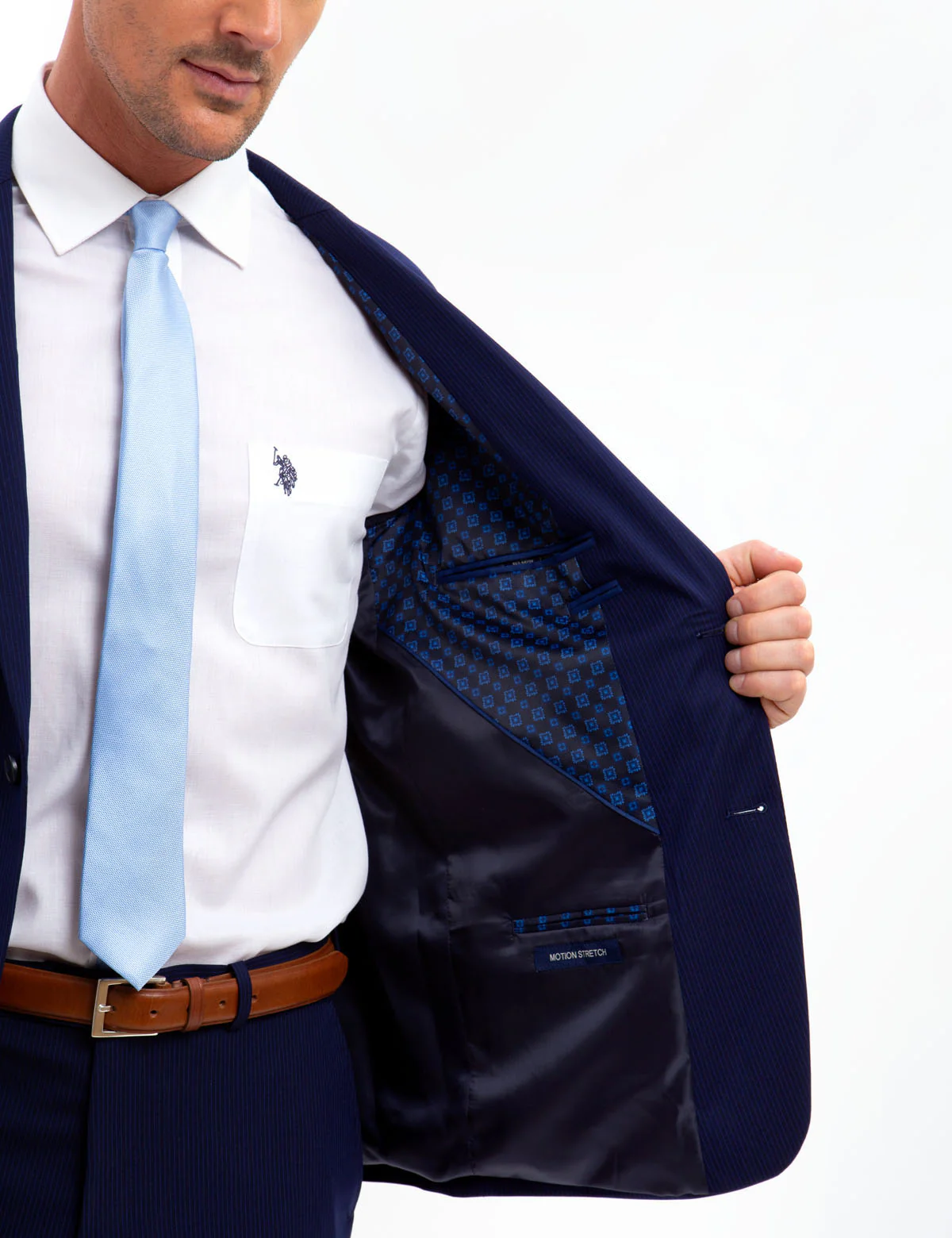 Pinstripe Suit Jacket - Image 6