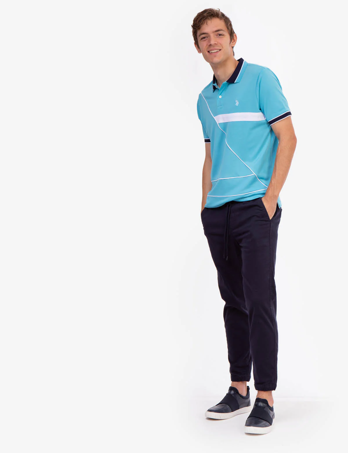 PIQUE COLORBLOCK POLO SHIRT - Image 2