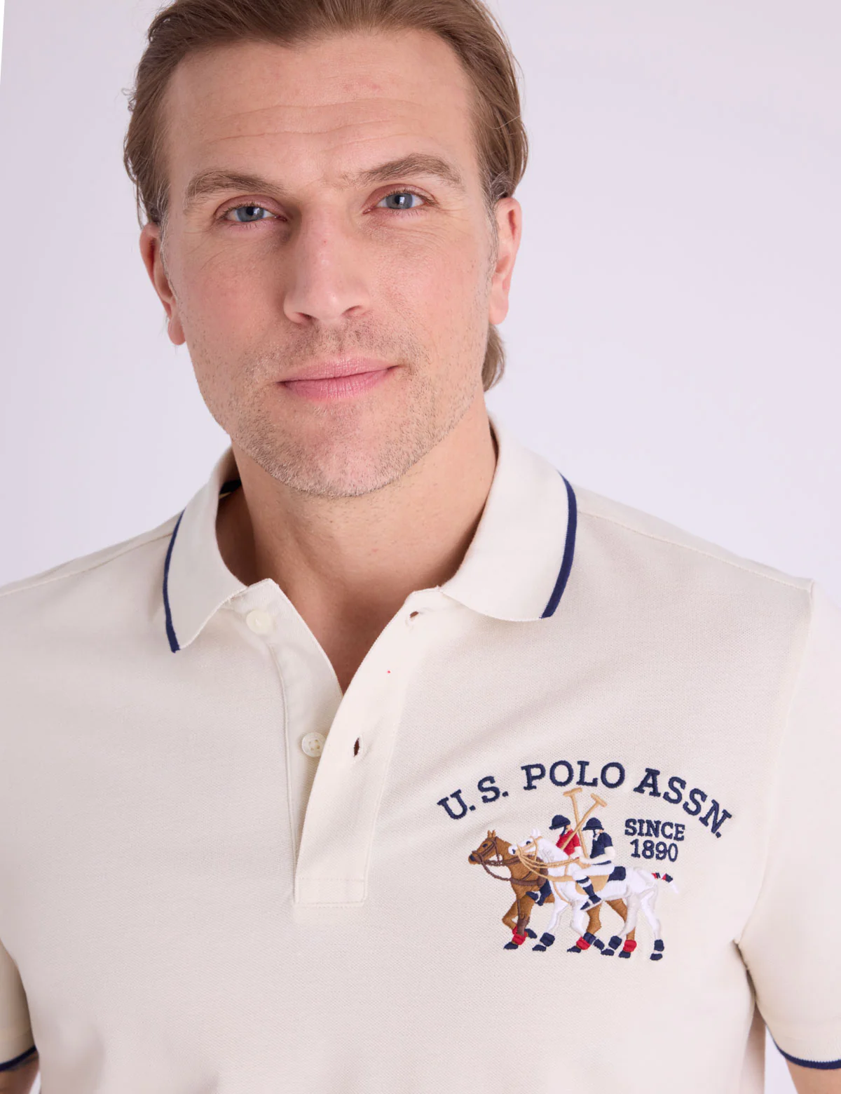 PIQUE POLO SHIRT WITH LOGO EMBLEM - Image 7