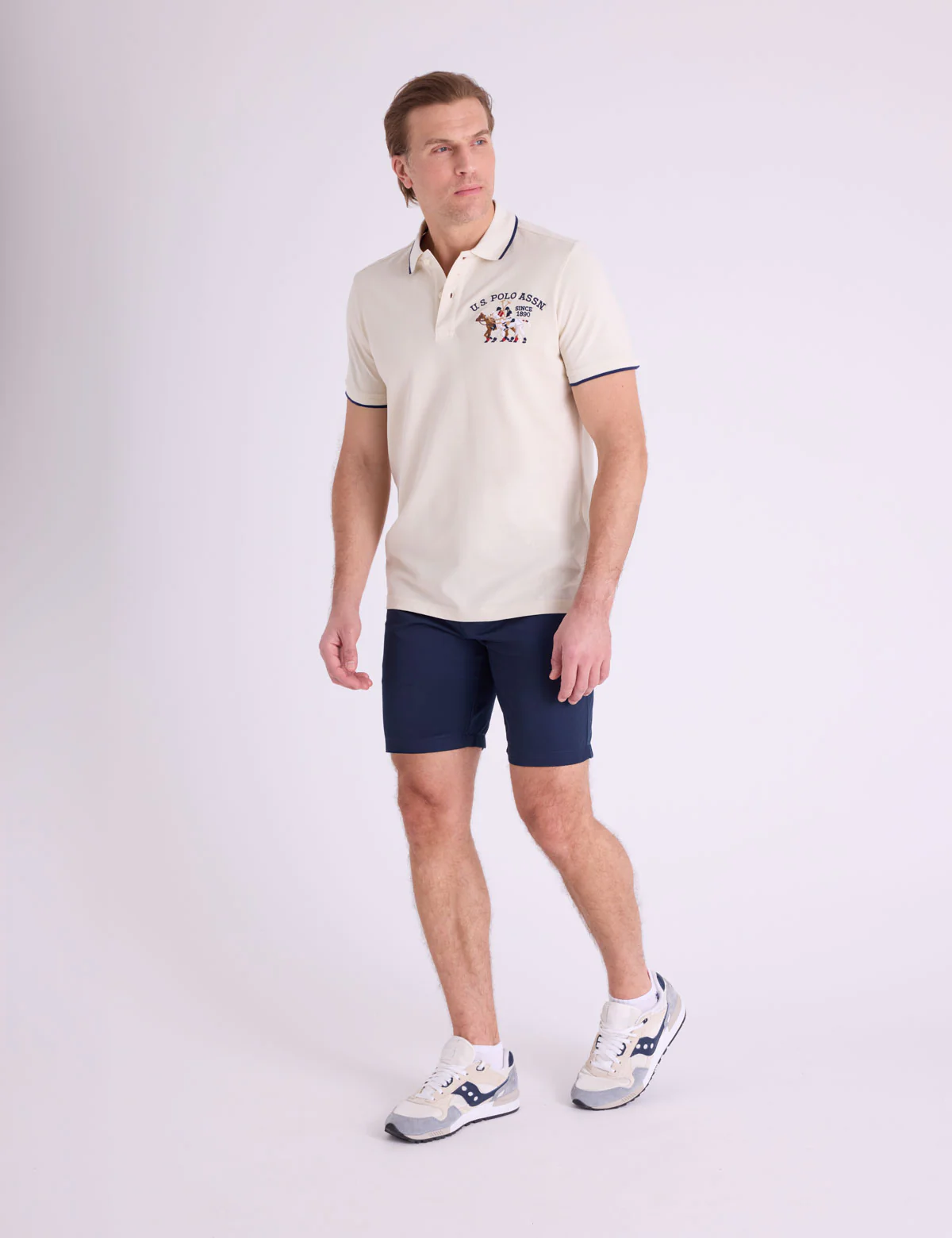 PIQUE POLO SHIRT WITH LOGO EMBLEM - Image 8