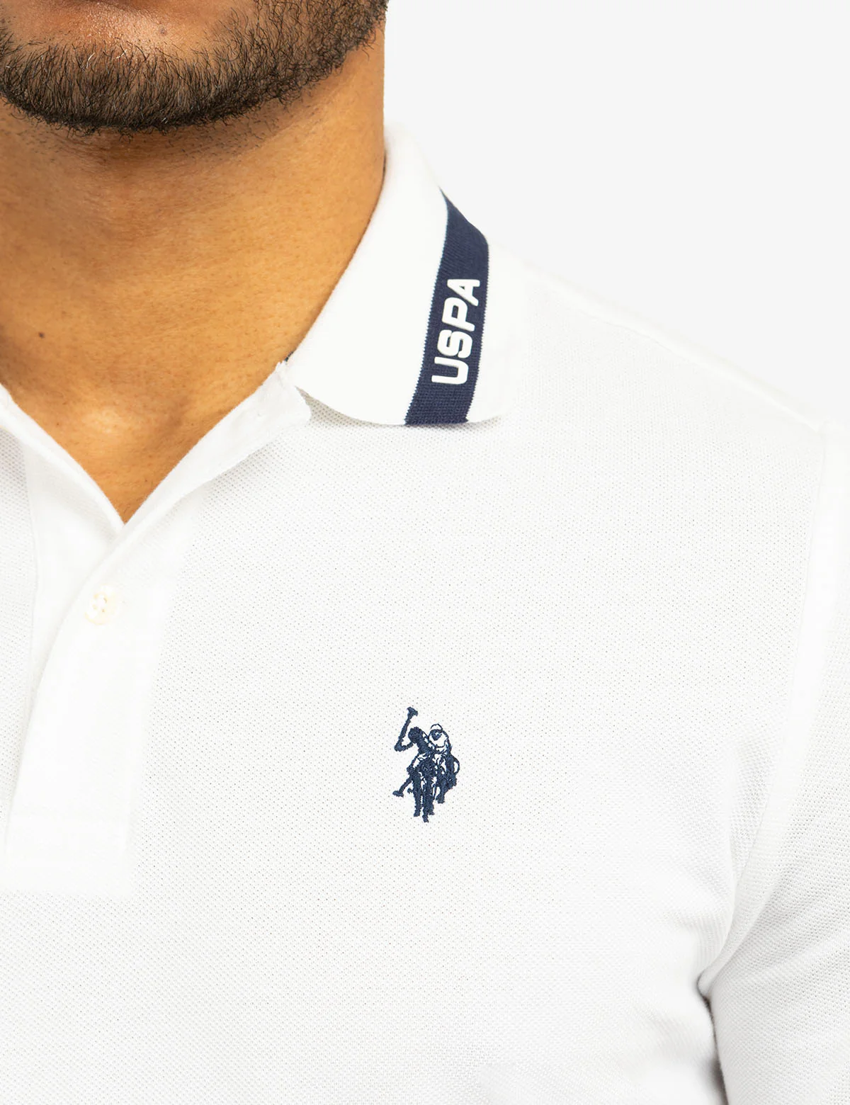 PIQUE POLO SHIRT WITH TIPPED COLLAR - Image 2