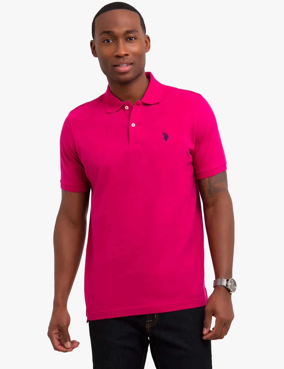 PIQUE SMALL LOGO POLO SHIRT