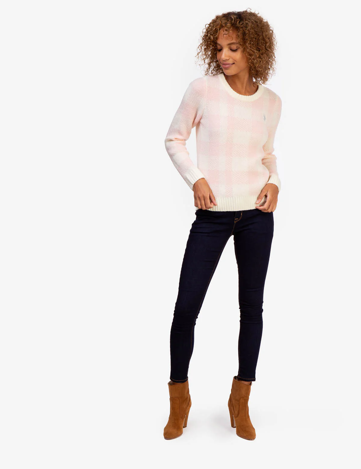 PLAID CREW NECK SWEATER - Image 2