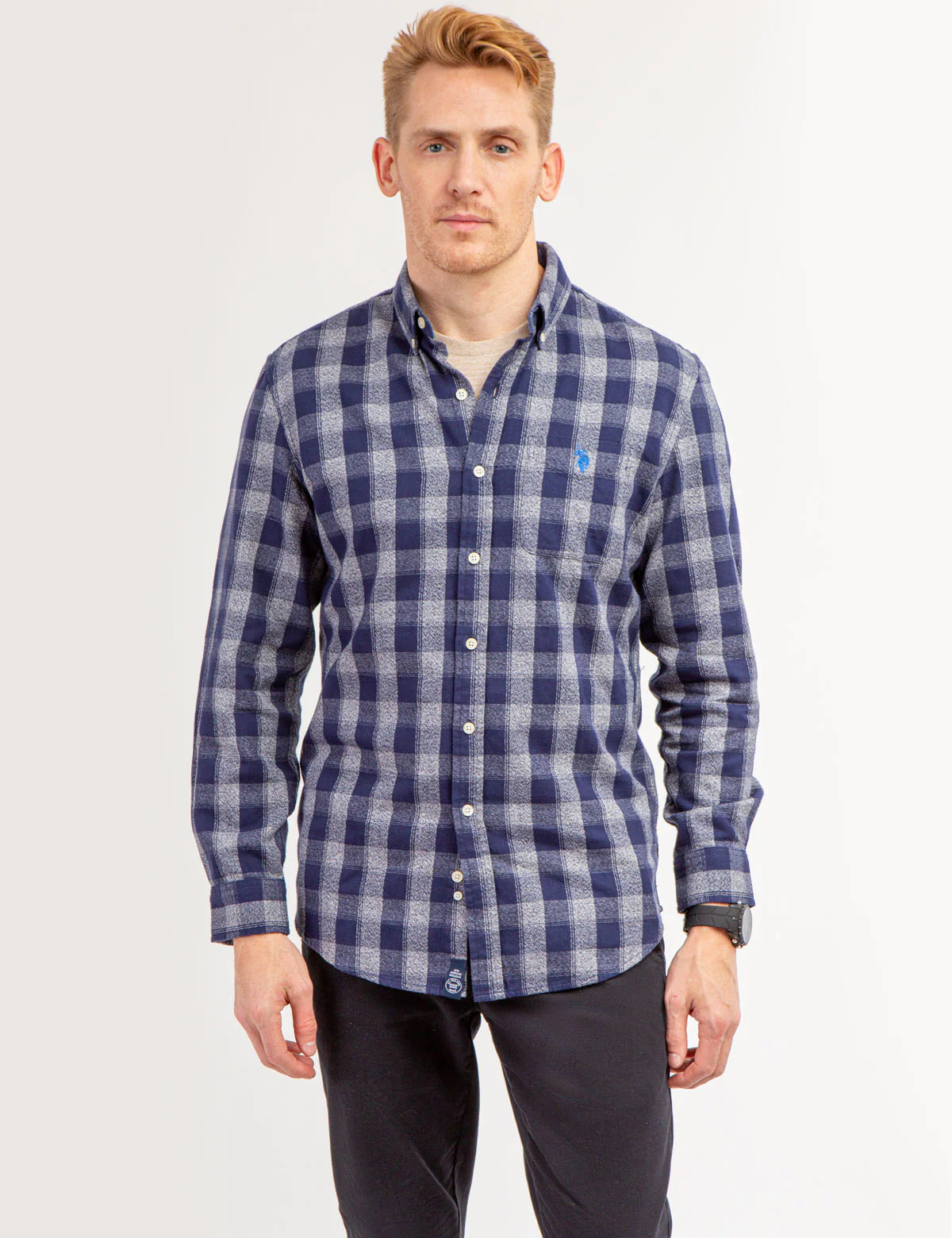 PLAID JASPE COTTON LONG SLEEVE SHIRT