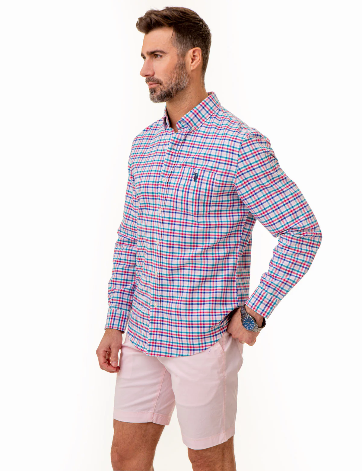 PLAID LONG SLEEVE OXFORD SHIRT - Image 5