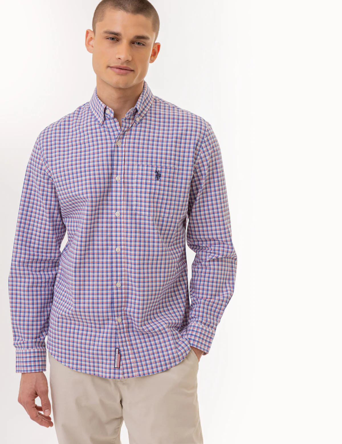 PLAID LONG SLEEVE WOVEN SHIRT WITH POCKET - Image 6