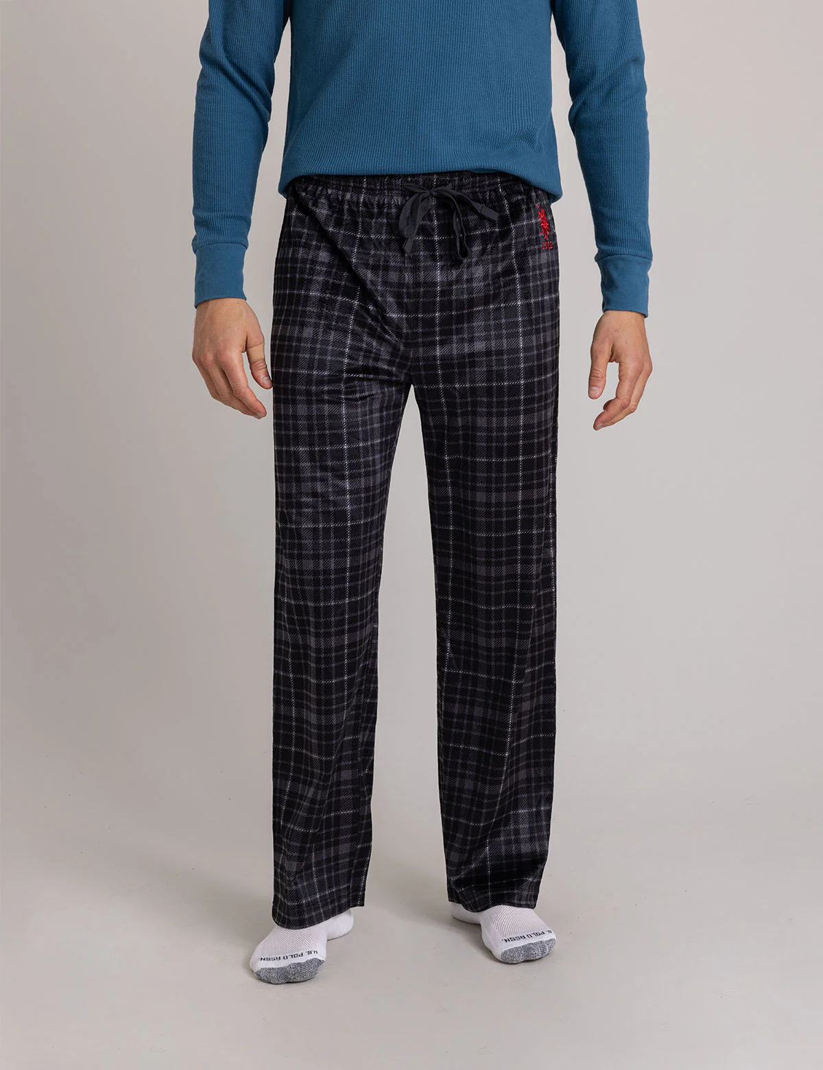 PLAID LUXE FLEECE PANTS