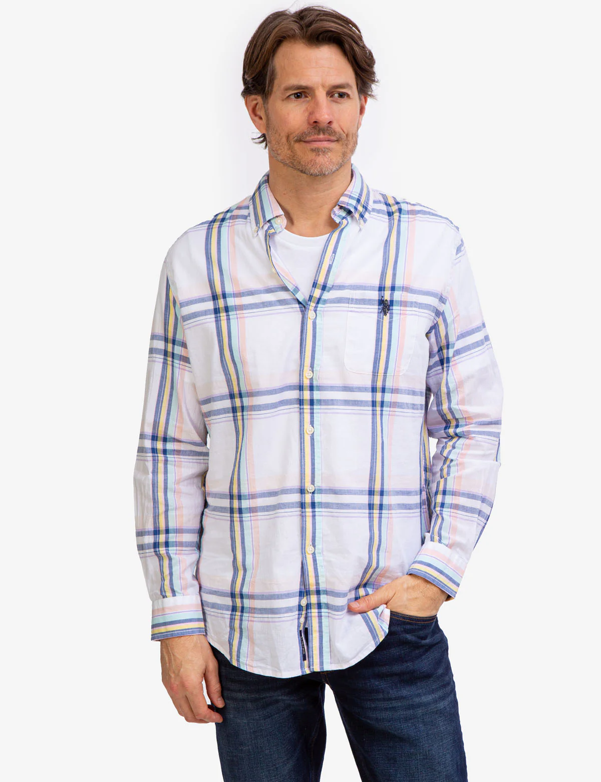 PLAID MADRAS LONG SLEEVE SHIRT - Image 2