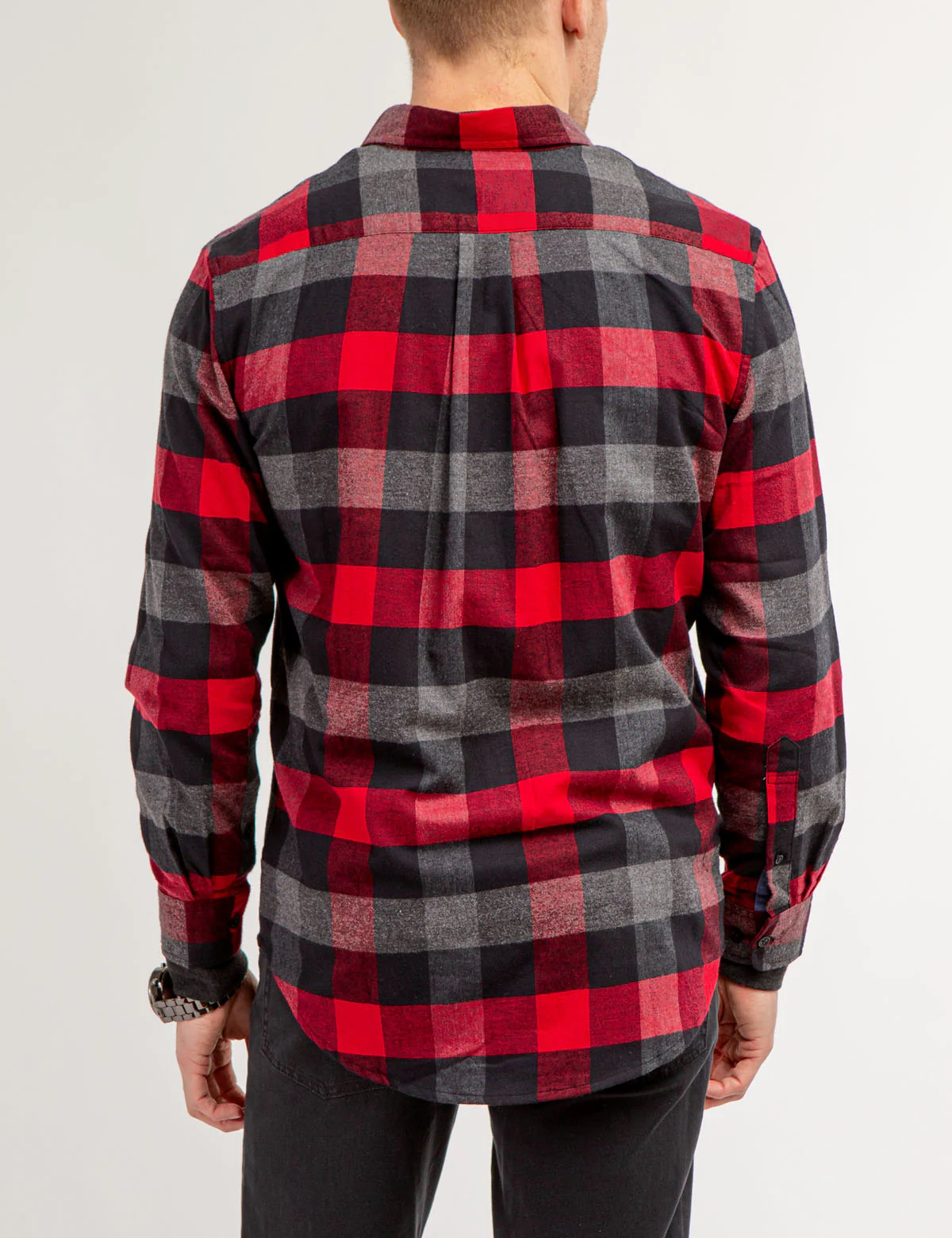 PLAID PEACHED TWILL LONG SLEEVE SHIRT - Image 6