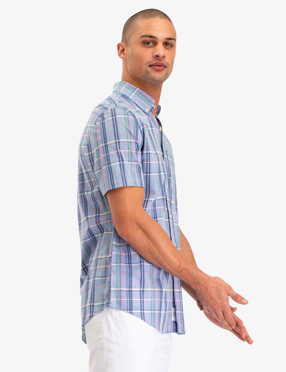 PLAID POPLIN SHORT SLEEVE SHIRT - Image 3