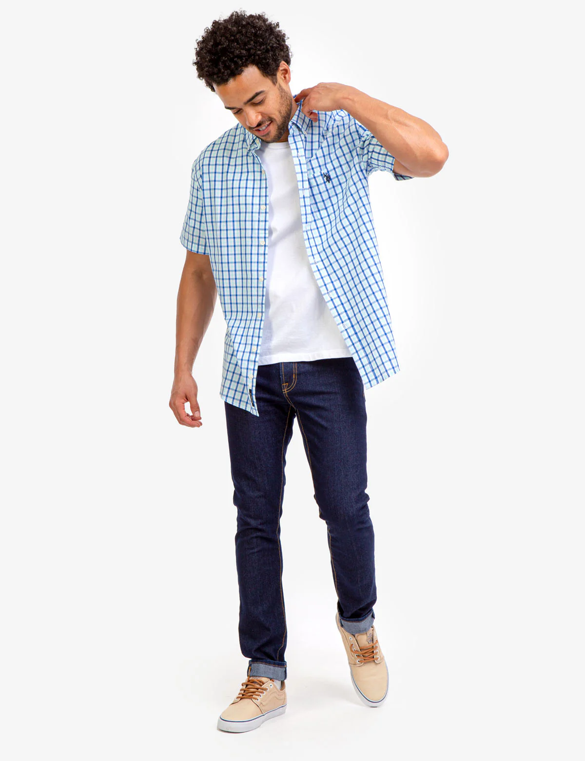 PLAID POPLIN SHORT SLEEVE SHIRT - Image 3