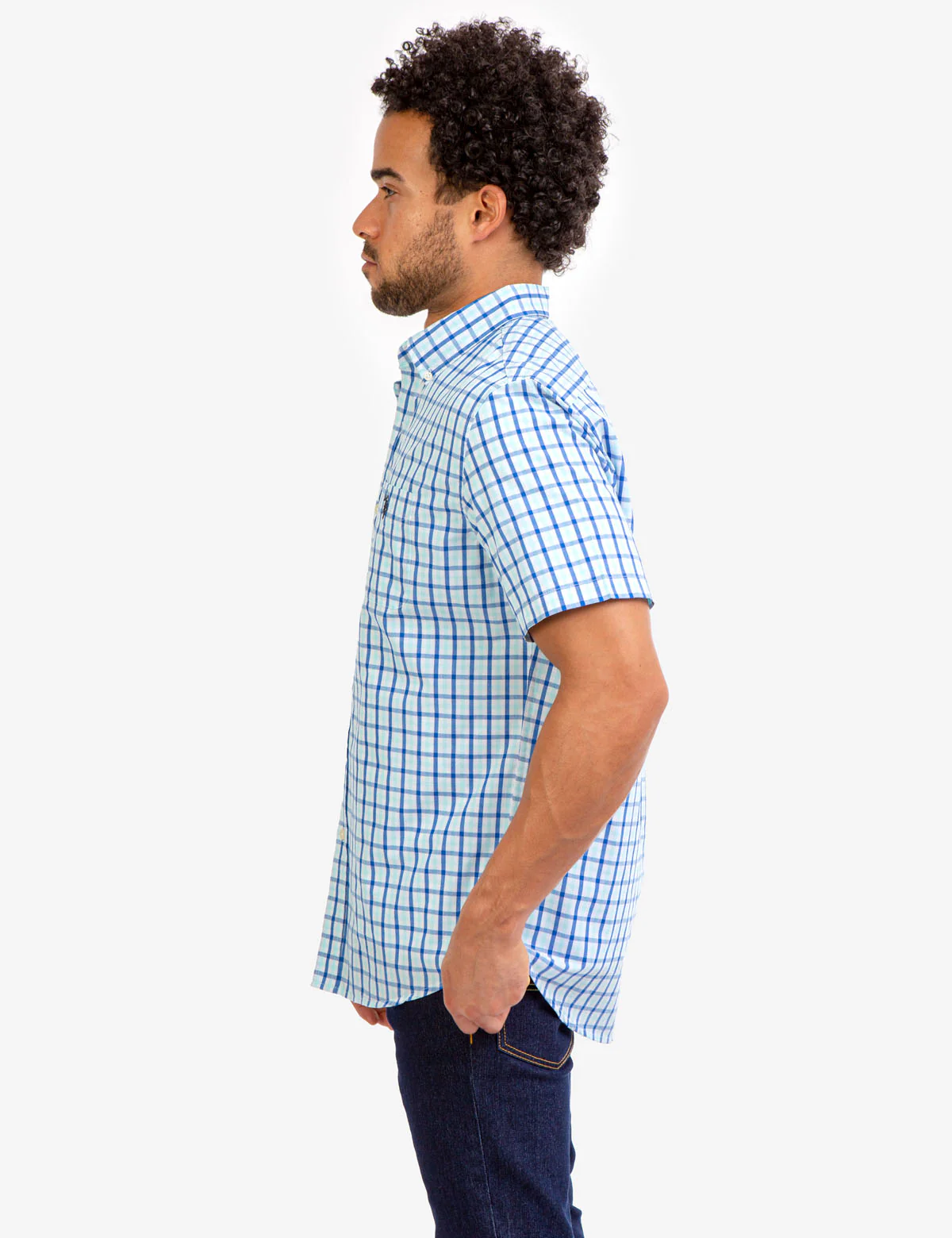 PLAID POPLIN SHORT SLEEVE SHIRT - Image 4