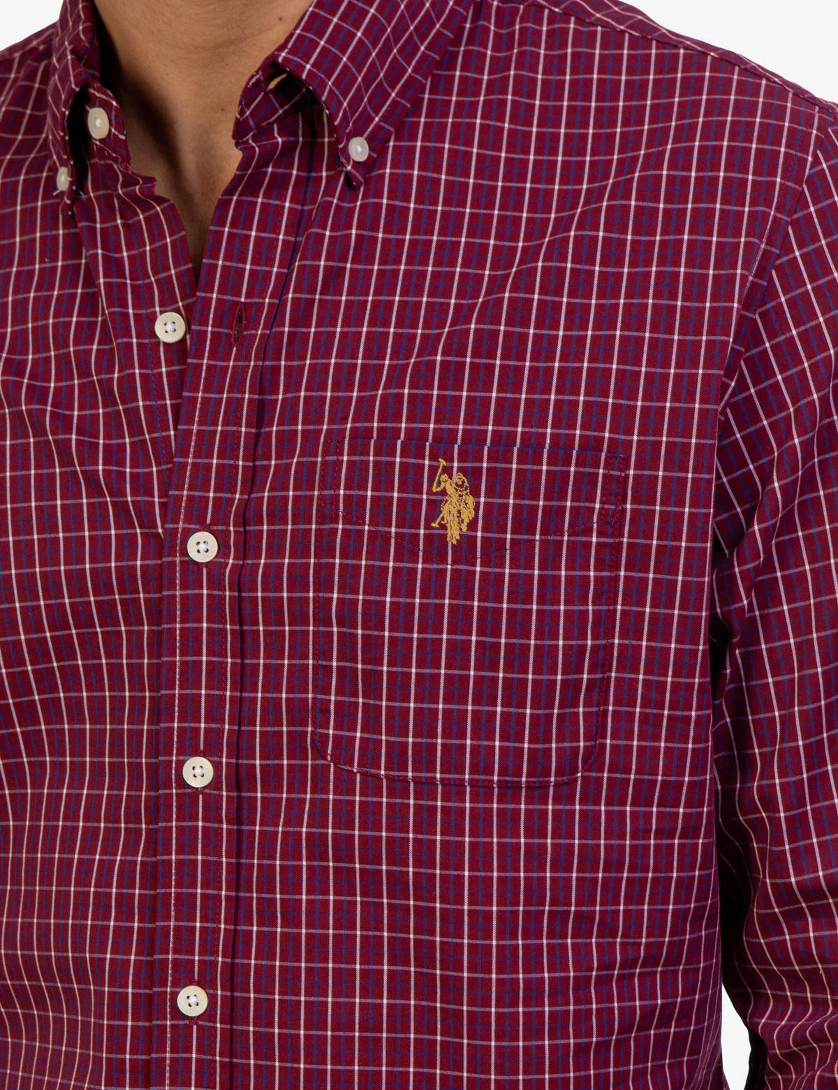 PLAID POPLIN STRETCH LONG SLEEVE SHIRT - Image 2
