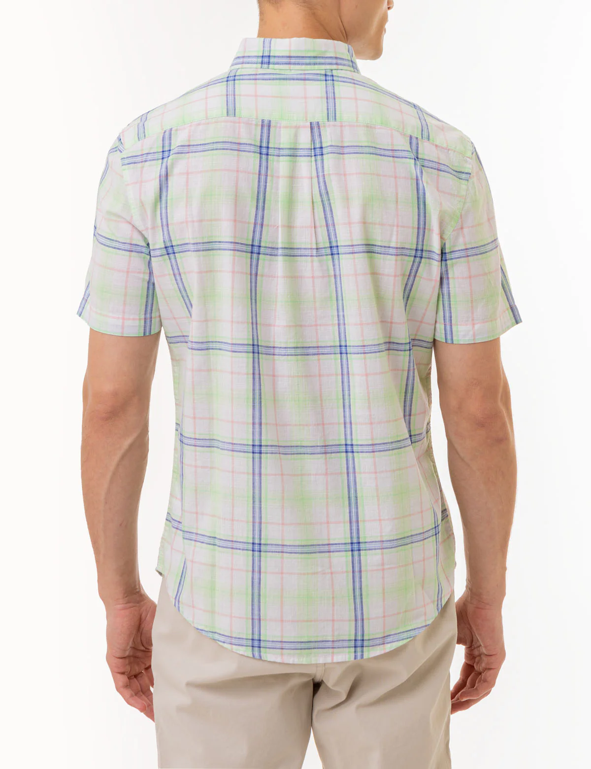 PLAID POPLIN WOVEN SHORT SLEEVE SHIRT - Image 3