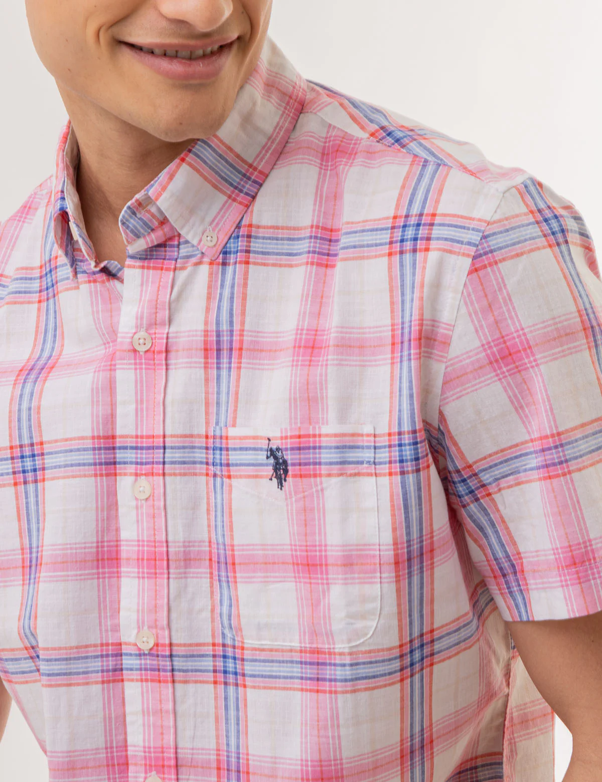 PLAID POPLIN WOVEN SHORT SLEEVE SHIRT - Image 7