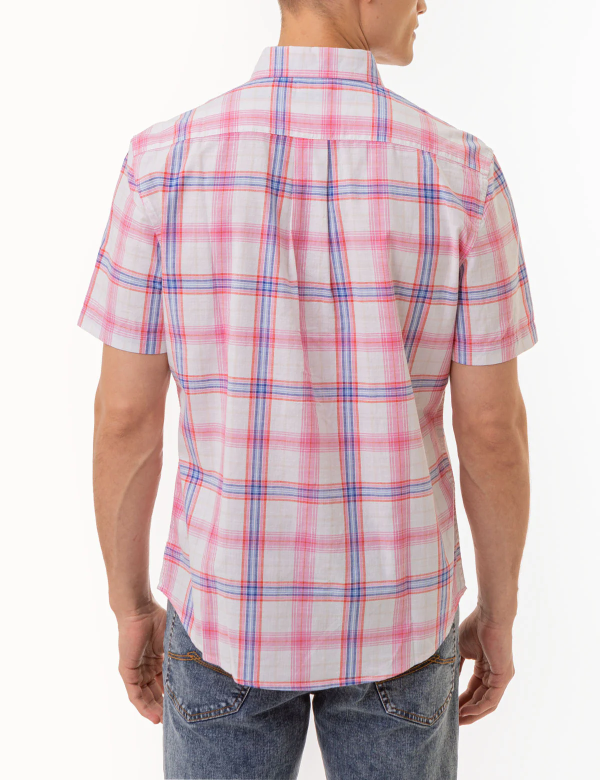 PLAID POPLIN WOVEN SHORT SLEEVE SHIRT - Image 8