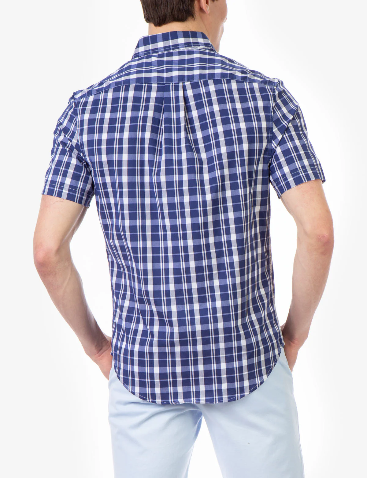 PLAID STRETCH POPLIN SHORT SLEEVE SHIRT - Image 4