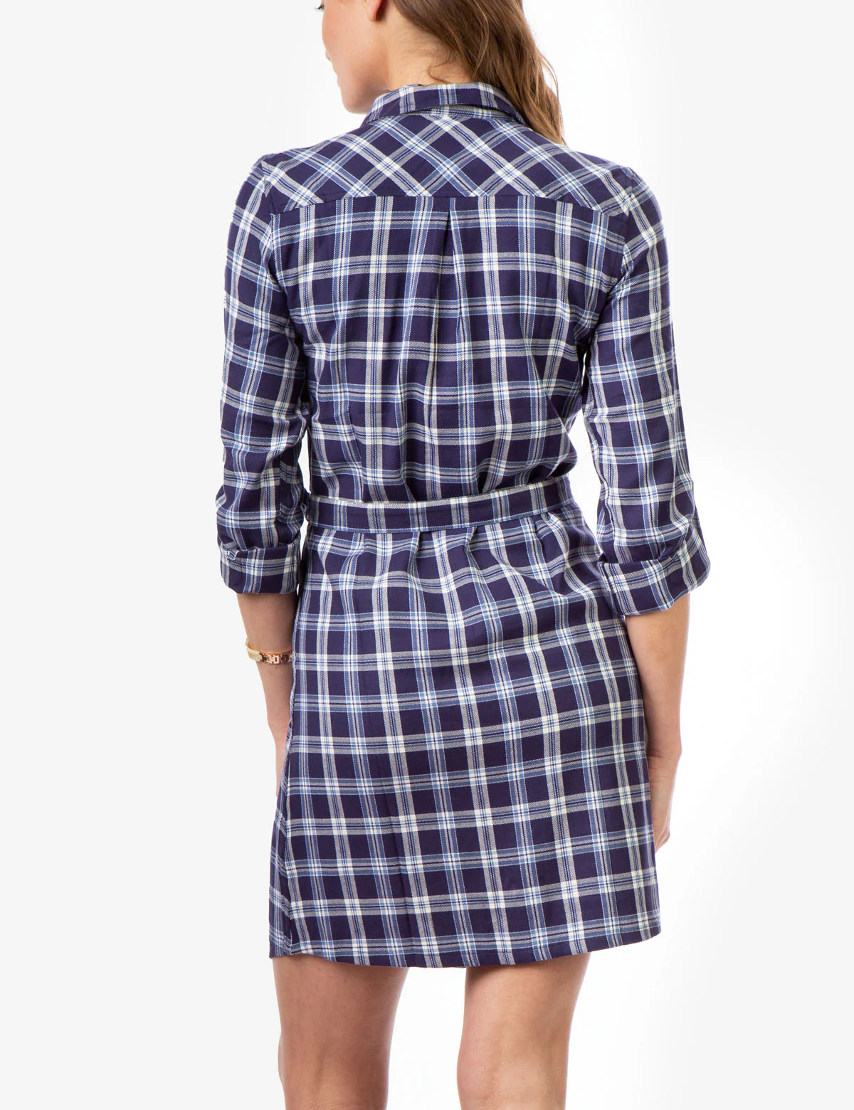 PLAID TIE FRONT SHIRT DRESS - Image 4
