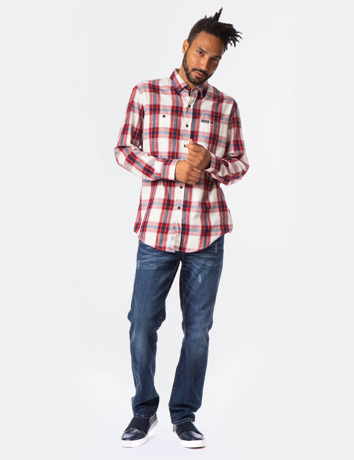 PLAID TWILL TWO POCKET SHIRT - Image 2