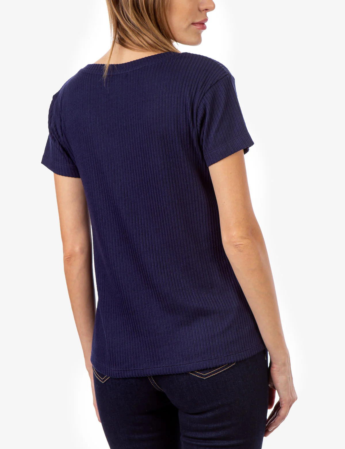 PLUSH RIB V-NECK TOP - Image 3