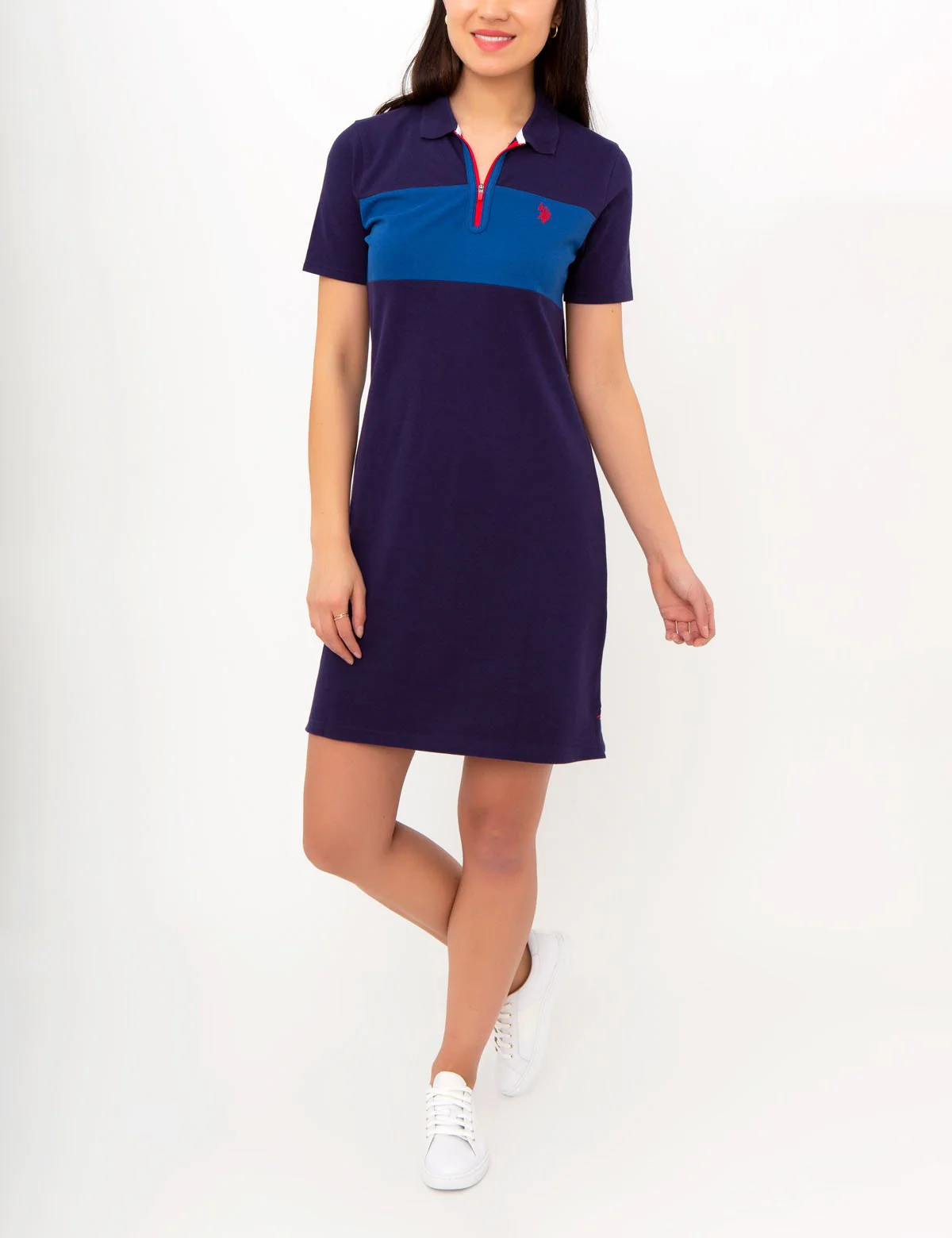 POLO DRESS WITH ZIPPER - Image 4