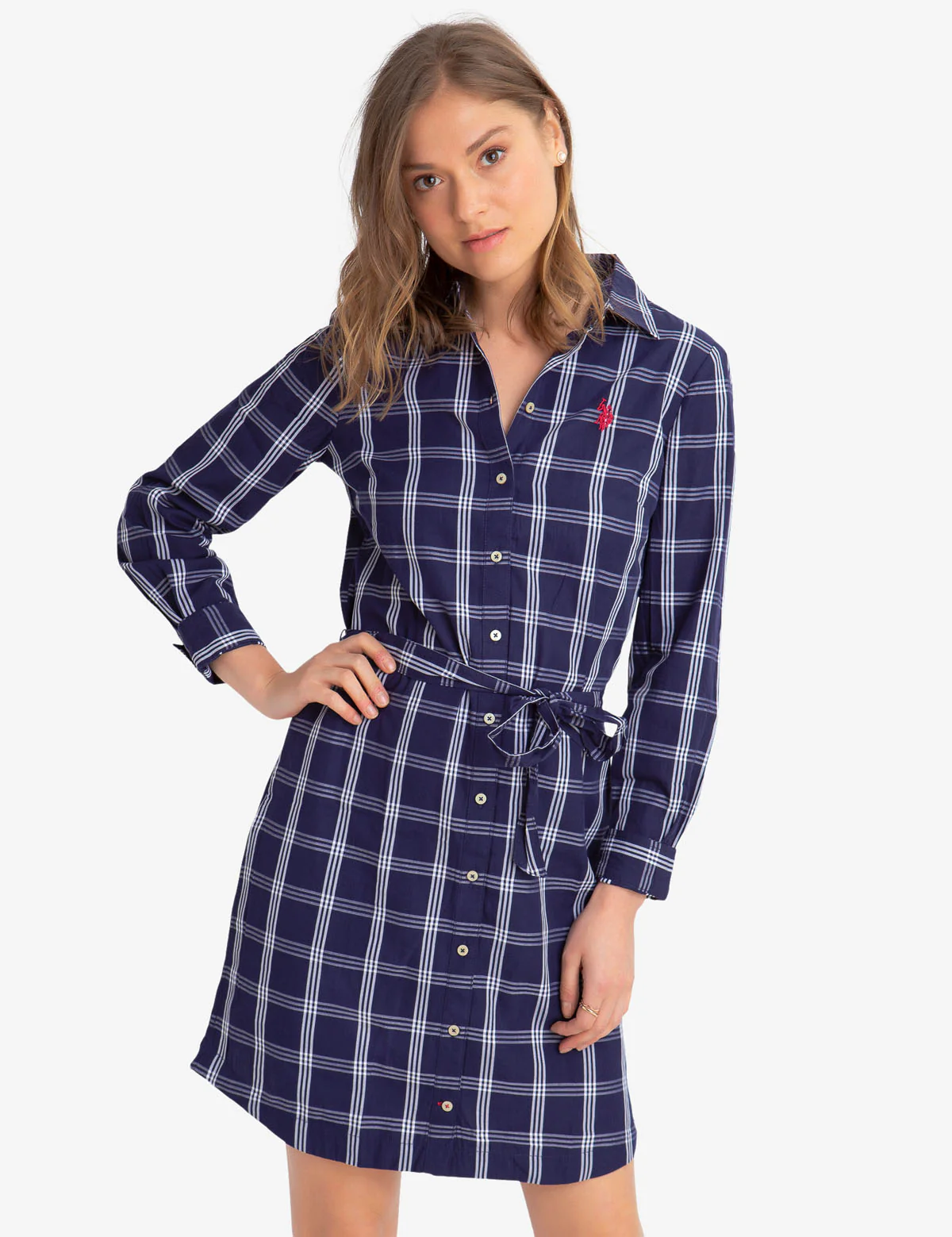 PLAID POPLIN DRESS - Image 2