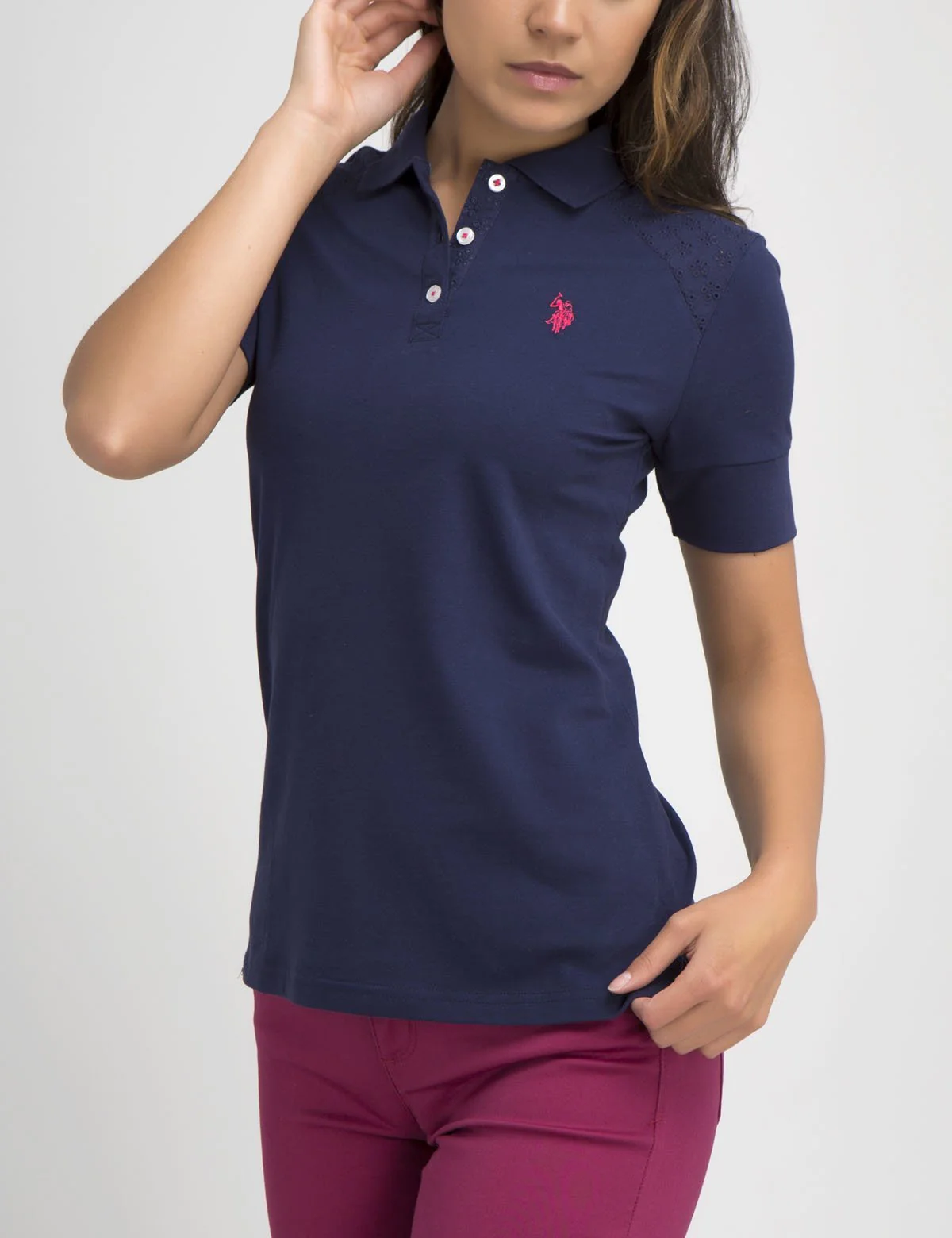 PREMIUM EYELET SHOULDER POLO SHIRT