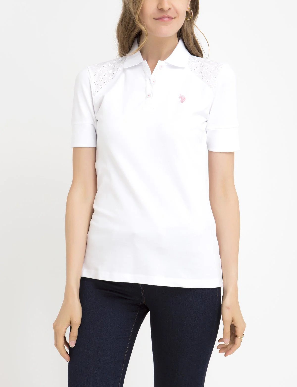 PREMIUM EYELET SHOULDER POLO SHIRT - Image 9