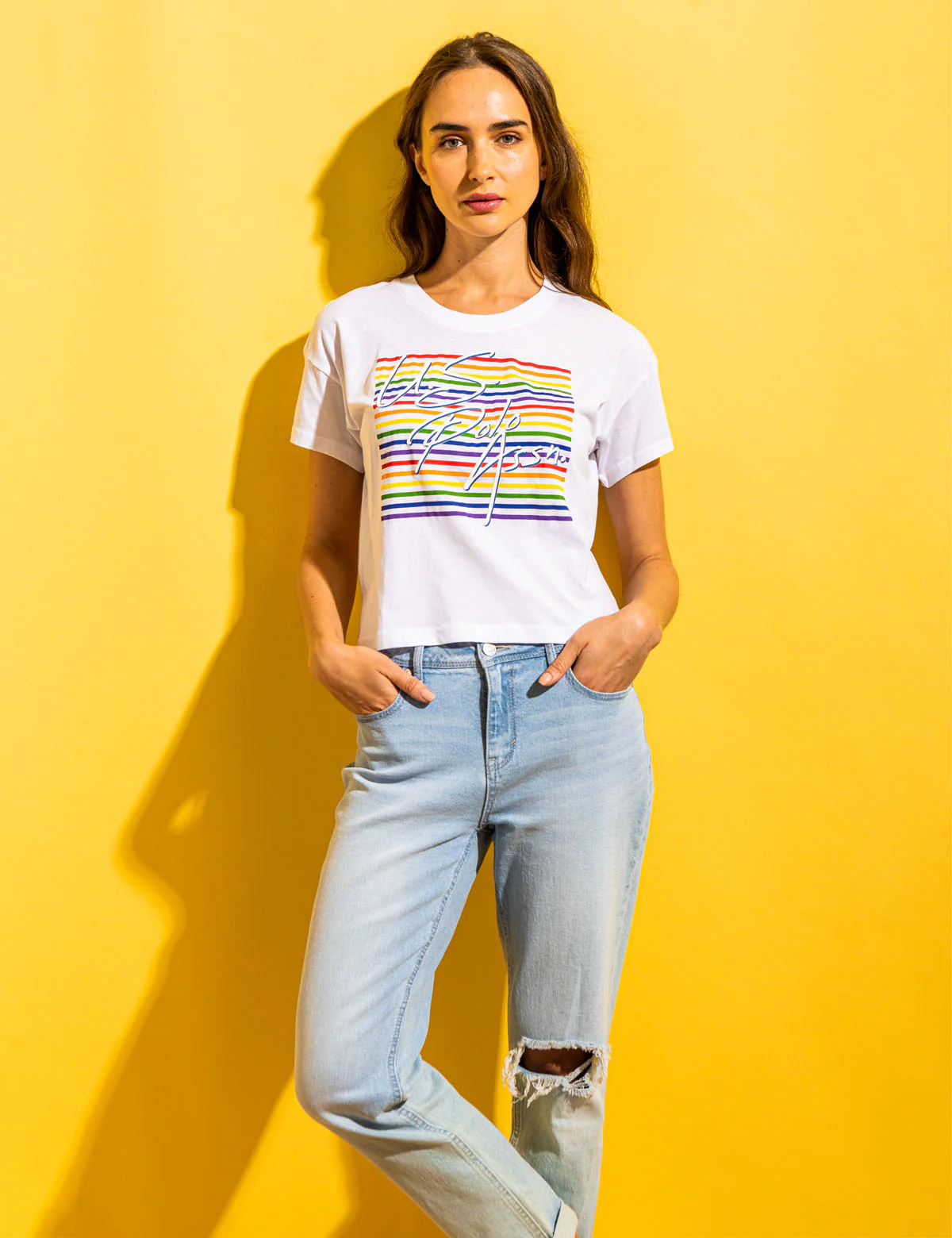 PRIDE STRIPE GRAPHIC T-SHIRT