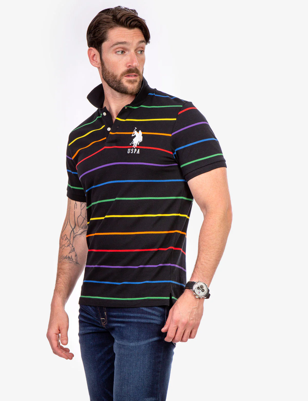 PRIDE STRIPED POLO SHIRT - Image 12