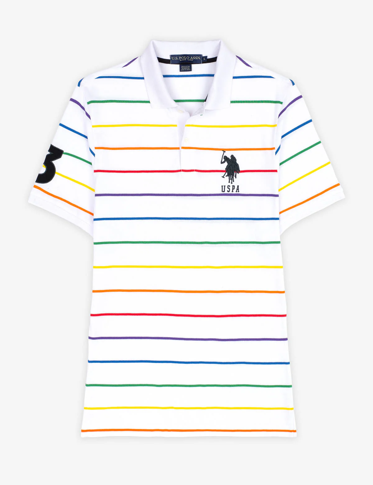PRIDE STRIPED POLO SHIRT - Image 2