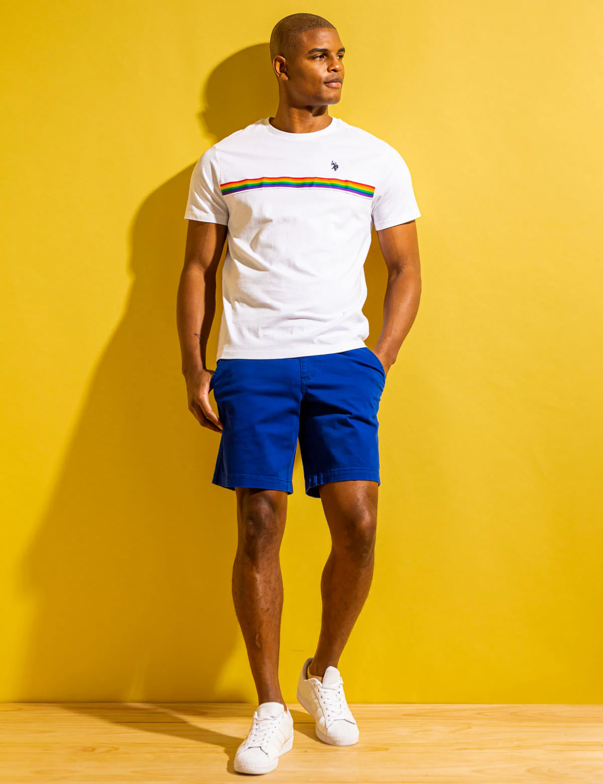 PRIDE TRICOT CHEST STRIPE JERSEY T-SHIRT - Image 3