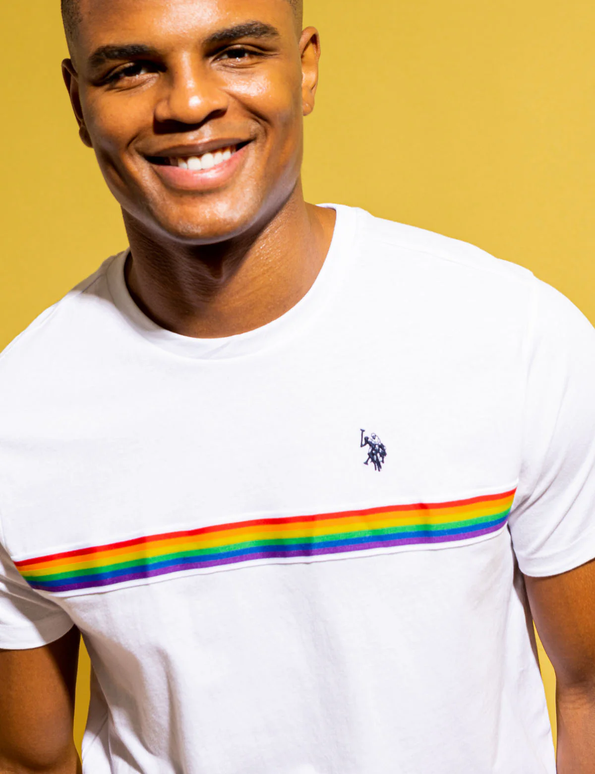 PRIDE TRICOT CHEST STRIPE JERSEY T-SHIRT - Image 5