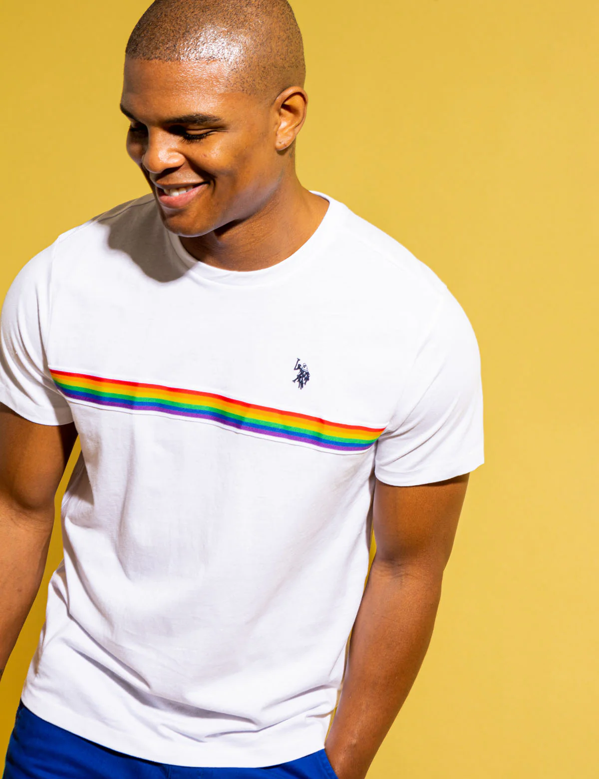 PRIDE TRICOT CHEST STRIPE JERSEY T-SHIRT - Image 6