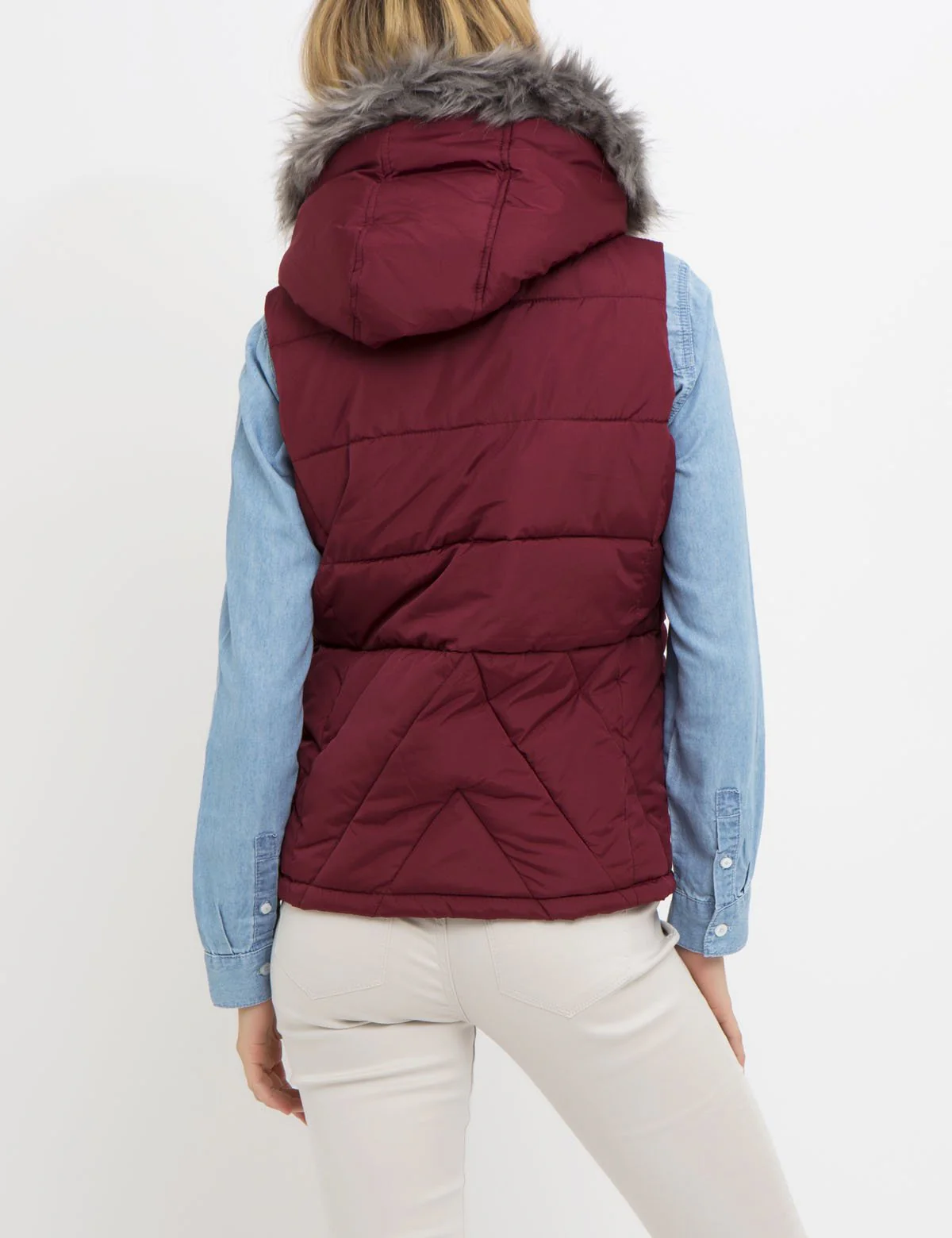 PRINCESS SEAM FUR HOOD VEST - Image 10