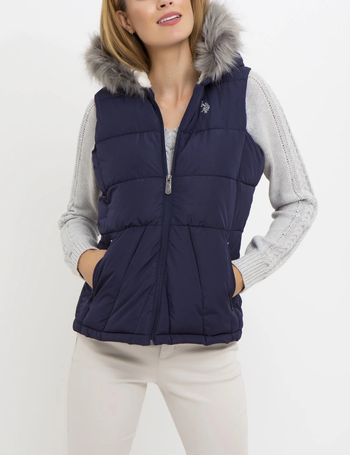 PRINCESS SEAM FUR HOOD VEST - Image 11