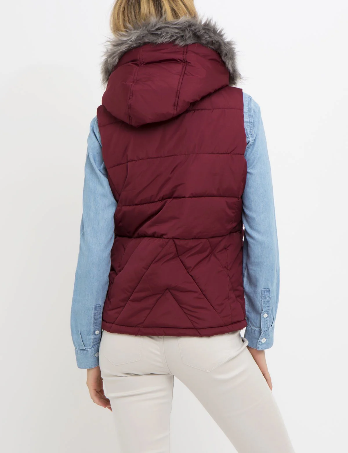 PRINCESS SEAM FUR HOOD VEST - Image 6