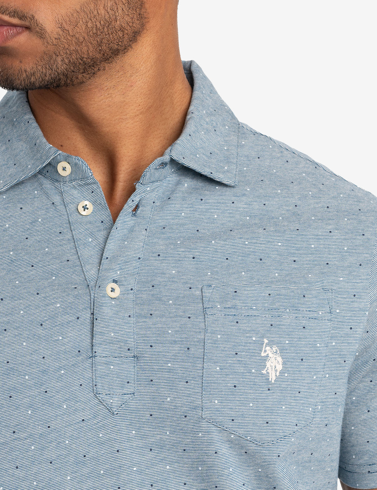 PRINTED END-ON-END STRIPED POLO SHIRT - Image 11