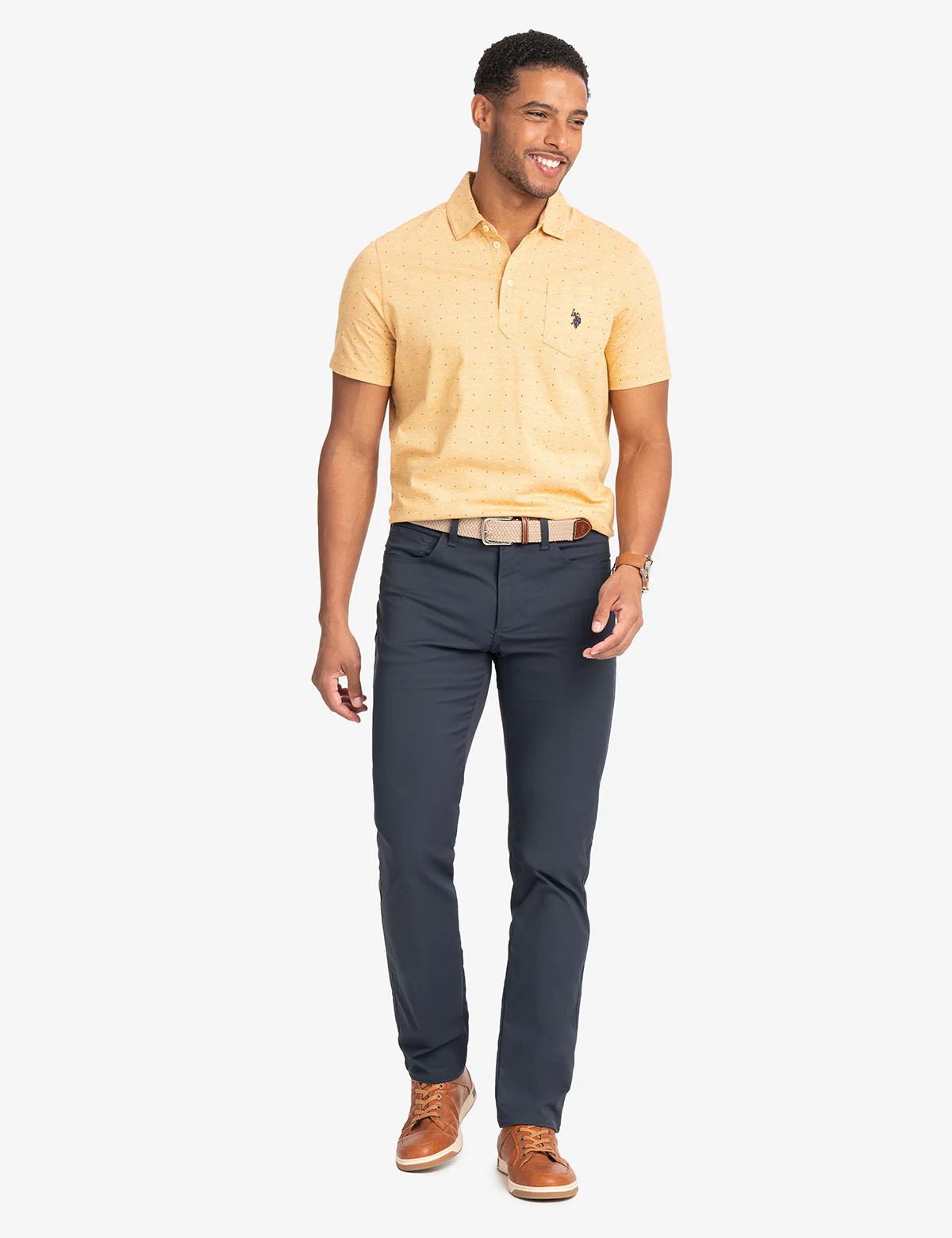 PRINTED END-ON-END STRIPED POLO SHIRT - Image 15